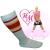 Holly Madison Skater Socks White w/ Red & Yellow Stripes 