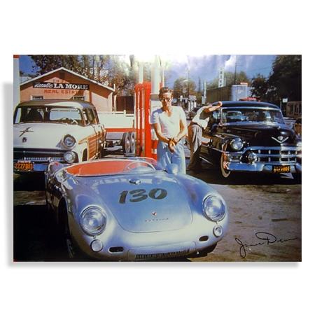 James Dean Porsche Poster